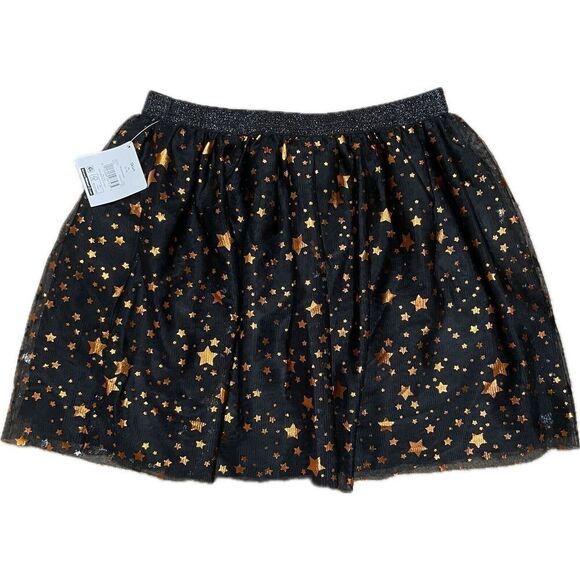 Way To Celebrate Halloween Girls Foil Mesh Skirt Medium 7-8 New with Tags Stars - Picture 1 of 2